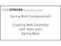 Creating Web Service Controller Unit Tests with Spring Boot