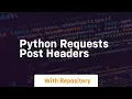 python requests post headers