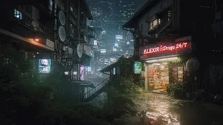 The Last Pharmacy in Sector 12 Lower Levels Night Cyberpunk ASMR