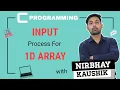 Input Process For 1-D Array In C One Dimensional Array In Hindi By Nirbhay Kaushik
