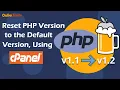 Reset PHP Version to the Default Version Using cPanel with OnliveServer