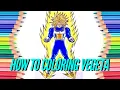 How to Coloring Dragon Ball GT Vegeta Super Saiyan coloring page