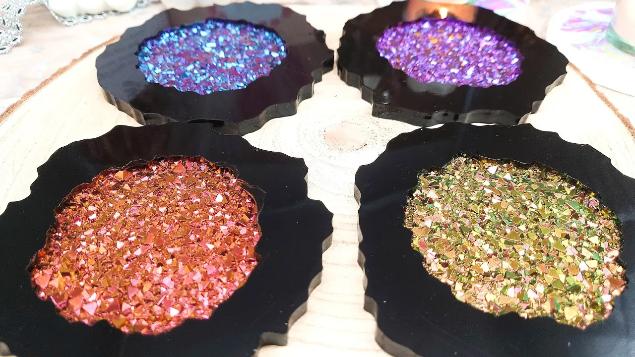 Geode coasters (irregular shaped) - 10 mm (2/5") thick