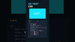 3D Text Effect CSS only