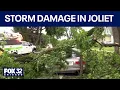 Heavy storm damage downed trees reported in Joliet after severe weather