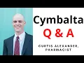 Cymbalta Duloxetine - 10 Popular Questions Answered