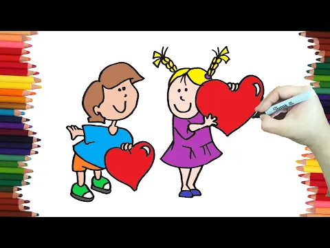 Download MP3 Dibujo PARA EL DIA DEL AMOR Y LA AMISTAD paso a paso y MUY FACILMENTE - Dibujos para Colorear