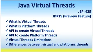 Java Virtual Threads JEP 425 Release JDK19 Feature - Virtual Thread vs Platform Thread