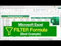 How to use Filter Formula in Microsoft Excel Filter Function in Excel