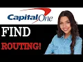 How To Find Your Routing Number Capital One 2025