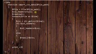 Bulk Insert CSV data into MySQL from PHP Code Generic Method works for any CSV file - Part