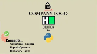 Company Logo HackerRank Python Collections-Counter Dictionary Solution