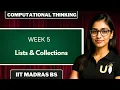 WEEK 5 Lists Collections Question Practice Series Computational Thinking IIT Madras BS