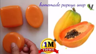homemade papaya soap skin whitening and glowing soap 