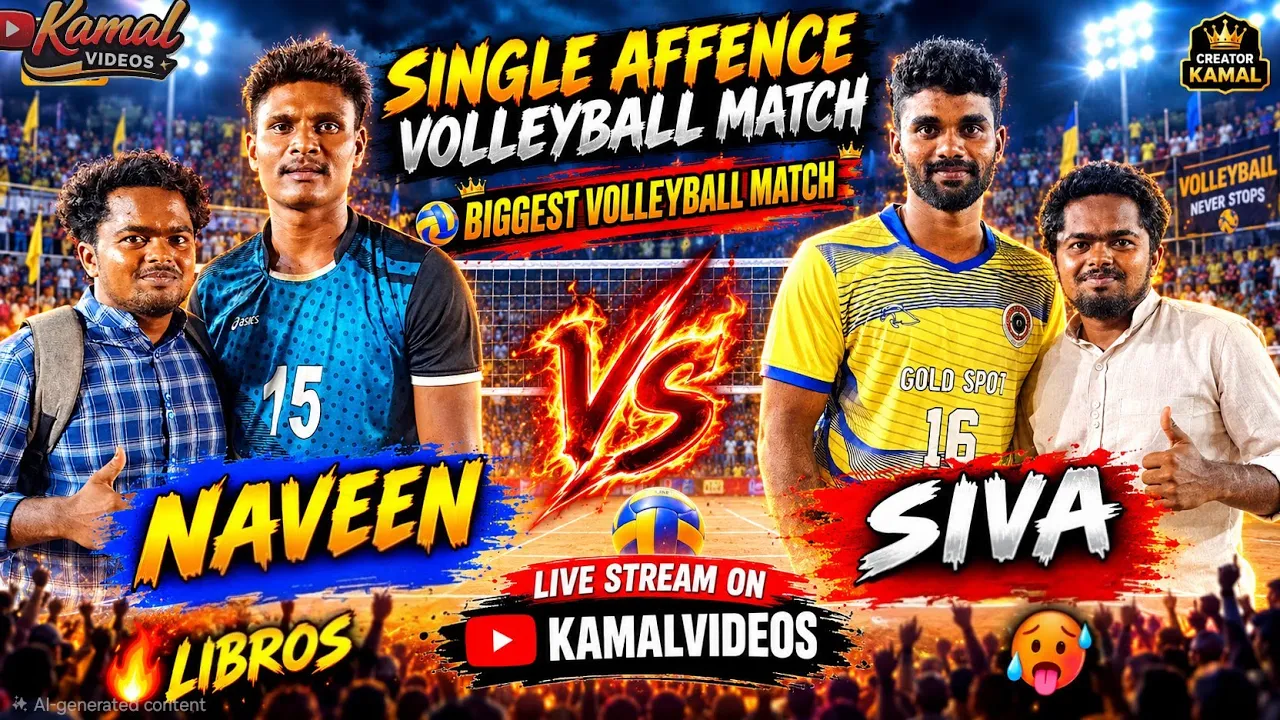 Thurram Naveen 🆚️ Gadala Siva | Set - 1 | Live Stream | Single Affence Volleyball Match #kamalvideos 2026-09-24 11:41