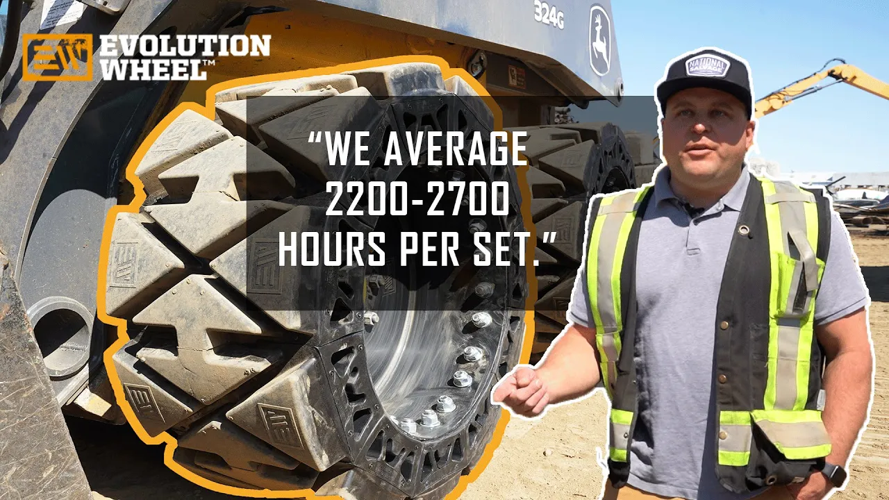Evolution Wheel — Evolution Wheel Tires — Skid Steer Durability Testimonial (YouTube video ad)