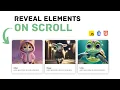 Reveal Elements on Page Scroll with Animation using HTML CSS Javascript