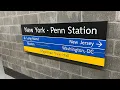 NJ Transit Two Amtrak Trains Pulling Out Of New York City-Pennsylvania Station 2022