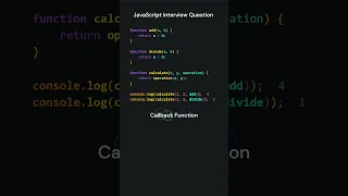 JavaScript Interview Question - Callback Functions