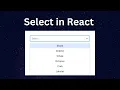 Select in React JS Example