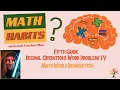 Math-Habits Decimal Operations Word Problems 4