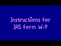 Instructions for Form W9