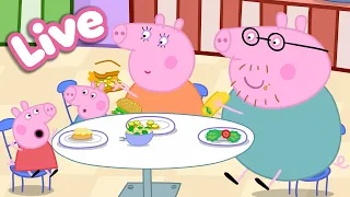 🍎 Peppa Pig Best Bites LIVE! 🐷 Peppa’s Food & Cooking Moments |  Tales Full Episodes 24/7