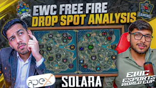 EWC Free Fire Solara Drop Spot Analysis All 24 Teams Landing Locations analysis by GamingAura