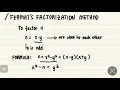Fermats Factorization Method