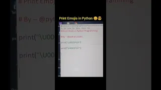 Emojis in Python Print Emojis in Python Programming