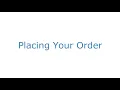 2 Place your First Order