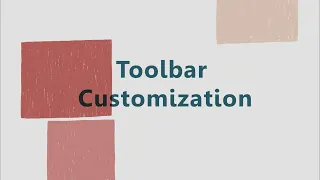 Toolbar Customization