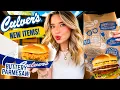 Eating Culver s NEW Buttery Parmesan Pub Burger Chicken Sandwich MORE
