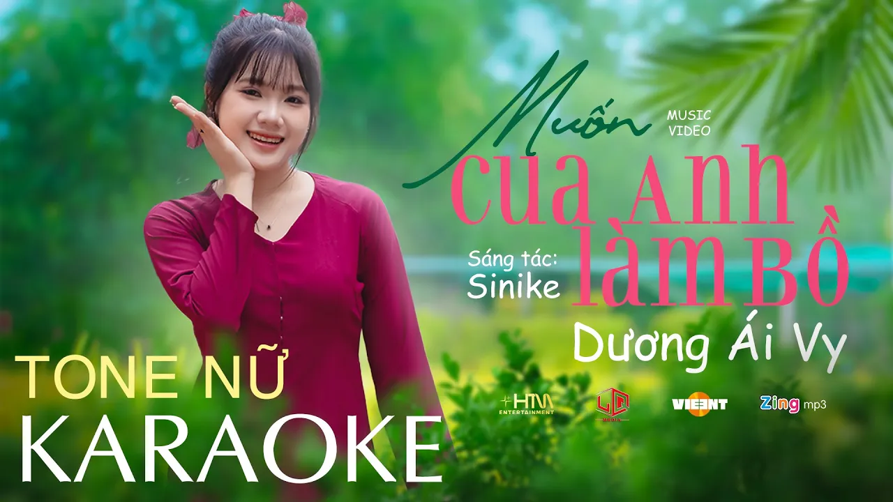 MUỐN CUA ANH LÀM BỒ (KARAOKE - TONE NỮ) - DƯƠNG ÁI VY | Beat Gốc