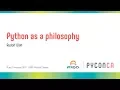 Python as a philosophy Rudolf Olah