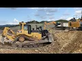 Download Lagu Caterpillar D9T \u0026 Two Liebherr 945 Excavators Working  On Highway Constr - Sotiriadis/Labrianidis 4k