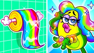 Rainbow Hair Revolution 🌈 | Hilarious Girl Dilemmas & DIY Magic