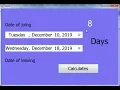 VB net get total days between two dates