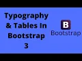 Typography Responsive Tables Colors in Bootstrap 3 Tutorial