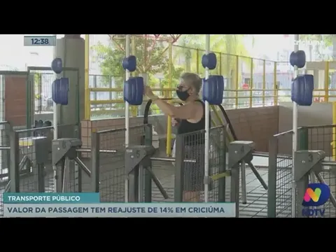 Valor da tarifa de ônibus sofre aumento de 14,1% em Criciúma