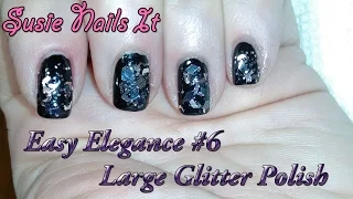 Easy Elegance Large Glitter Polish Nail Art Design