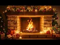 Instrumental Christmas Music🔥 Cozy Christmas Ambience 🎄Soft Piano Music \u0026 Crackling Fireplace Sounds