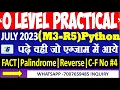 M3-R5 Python Practical Class 4 Palindrome No Factorial C-F Reverse No O Level Practical m3r5 1