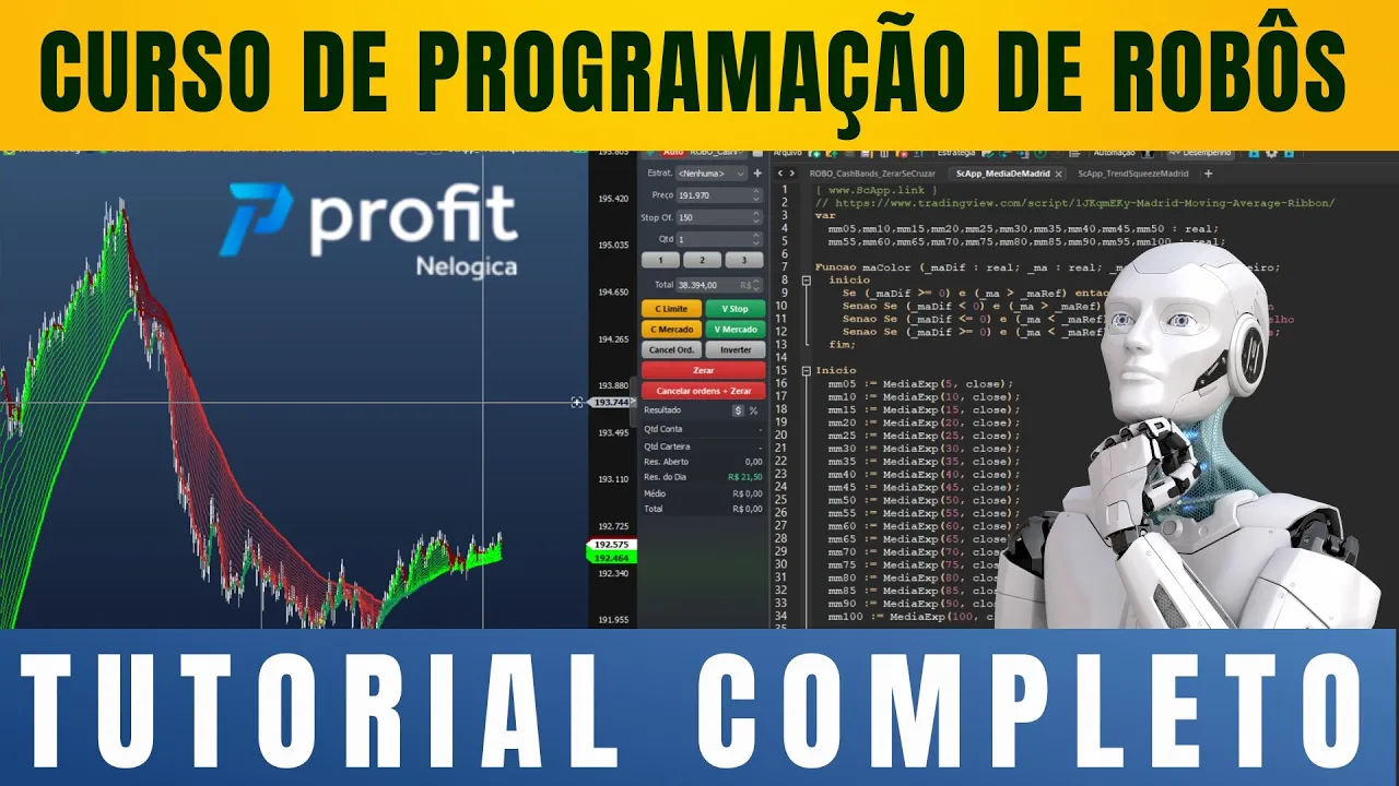 CURSO DE PROGRAMAÇÃO DE ROBÔS DE DAY TRADE PARA PROFIT [TUTORIAL INICIANTE COMPLETO]