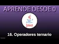 Operador condicional ternario ejemplo comparativa con sentencia if-else