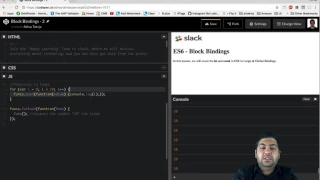 Javascript ES6 - crash course let and const in loops