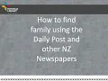How to find family using the Daily Post and other NZ newspapers