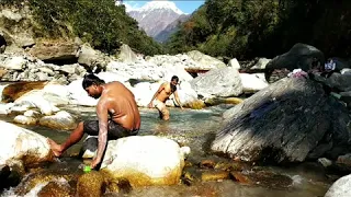 enjoying bath at pindary river part 6 