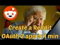 Tutorial Create a Reddit OAuth2 App