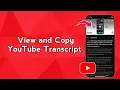 View and Copy YouTube Transcript iPhone Android
